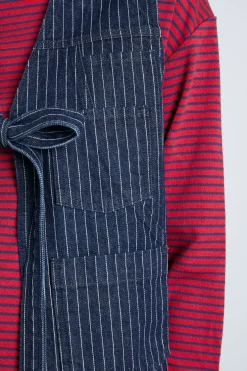 dilly gilet - navy pinstripe