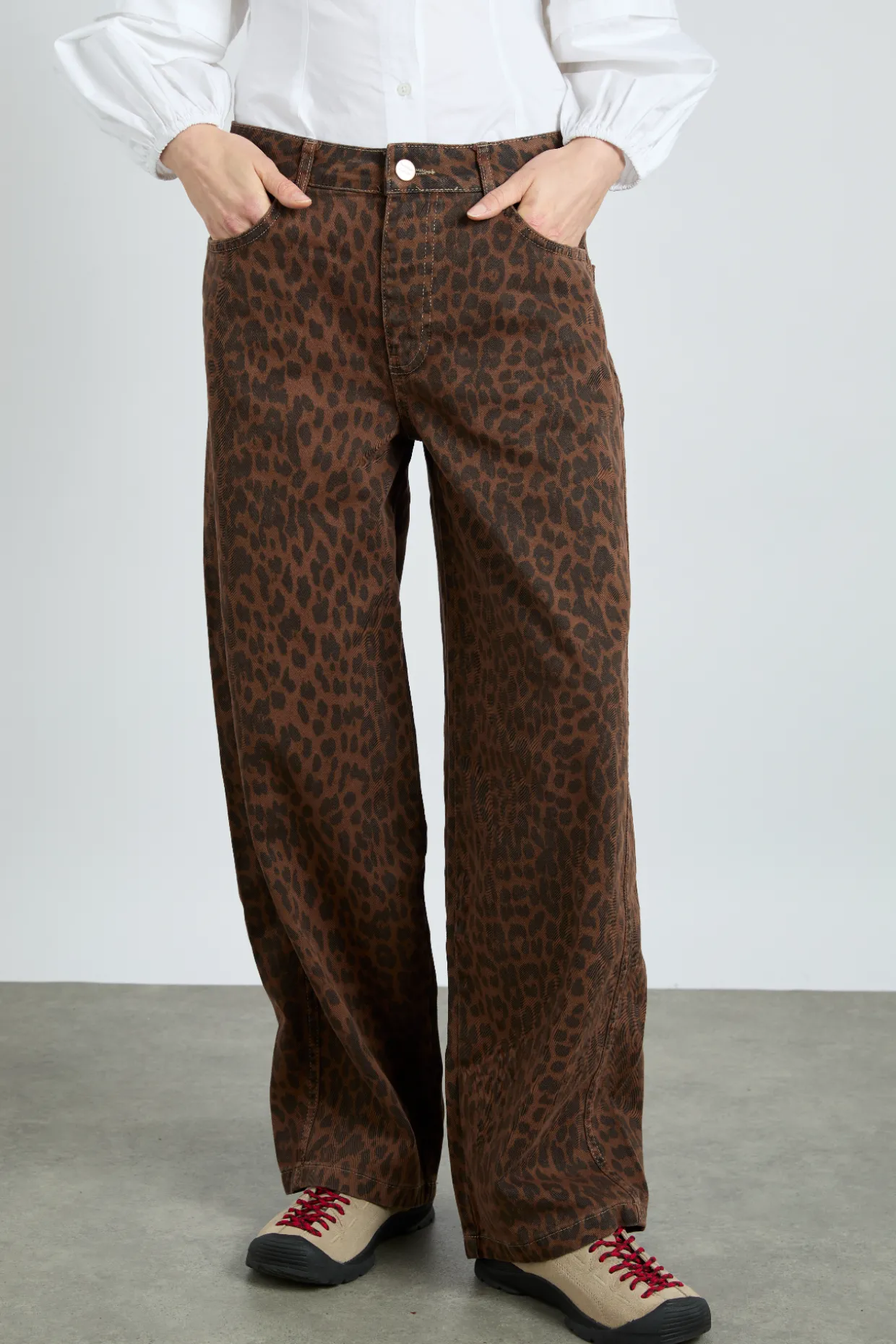 dion jeans - dark leopard overdye