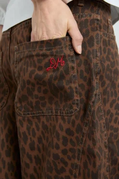dion jeans - dark leopard overdye