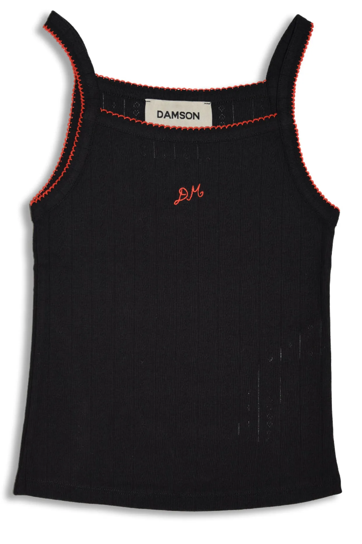 dm cami top - black pointelle