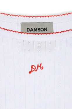dm cami top - white pointelle