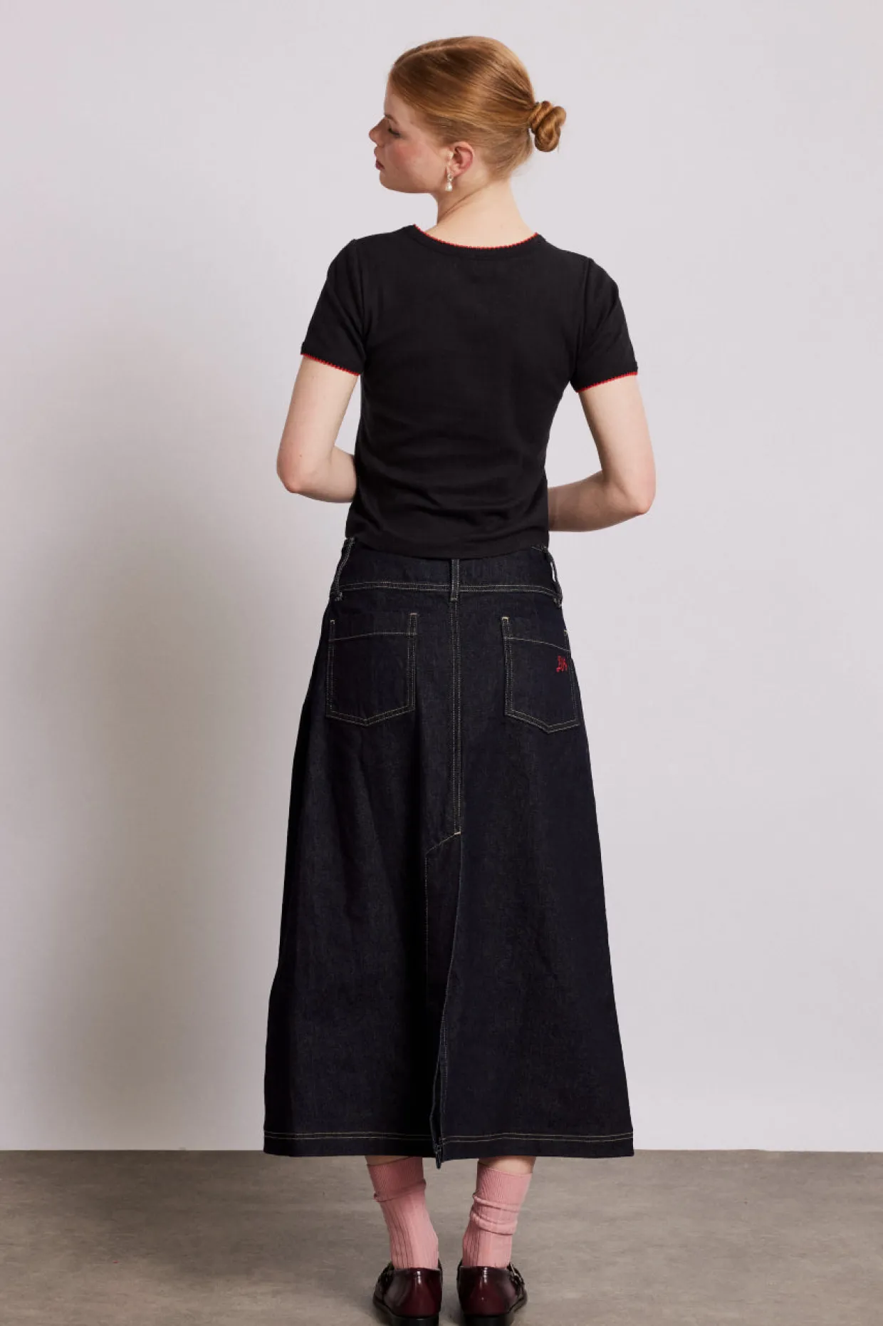 dm shrunken pointelle tee