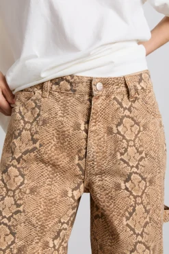 drew cargo jeans - snake print