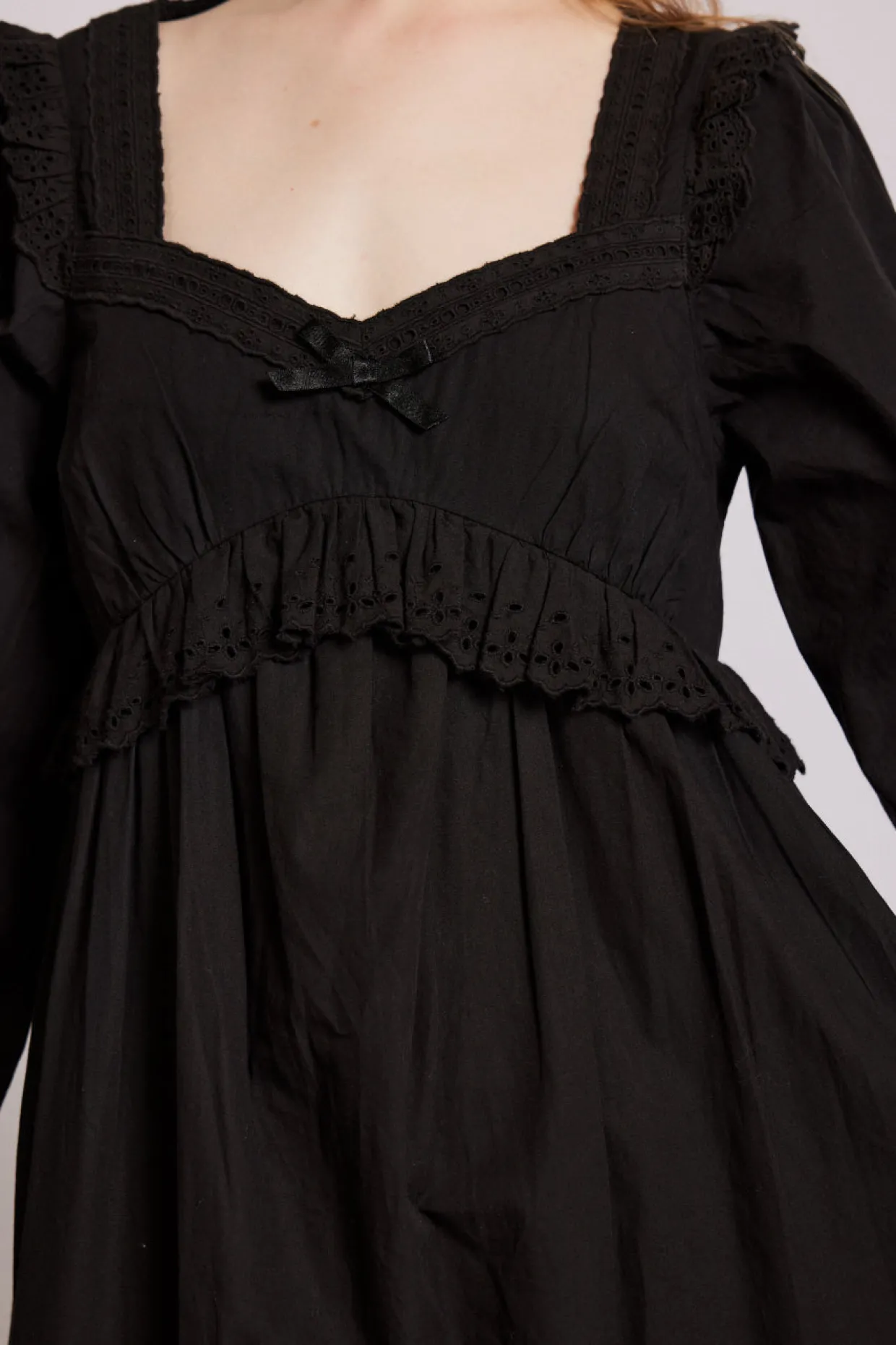 edith midi dress - black