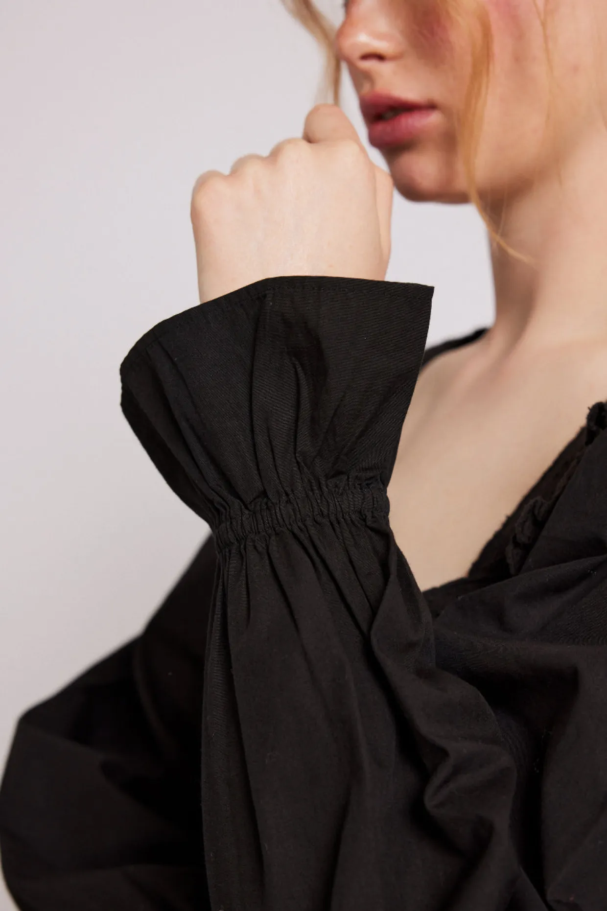 edith midi dress - black
