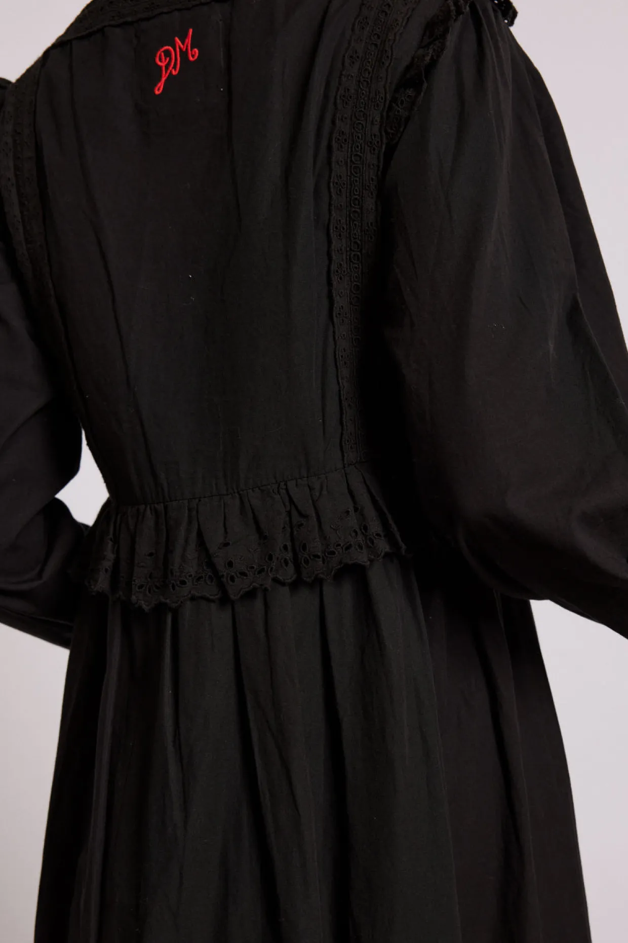 edith midi dress - black