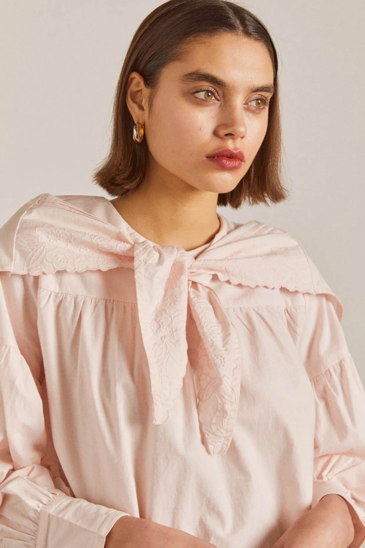 embroidered candy blouse - pink
