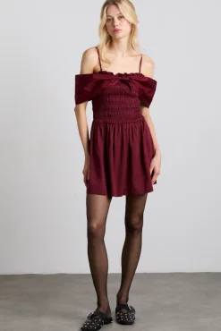 esmerelda mini multi-way dress - burgundy