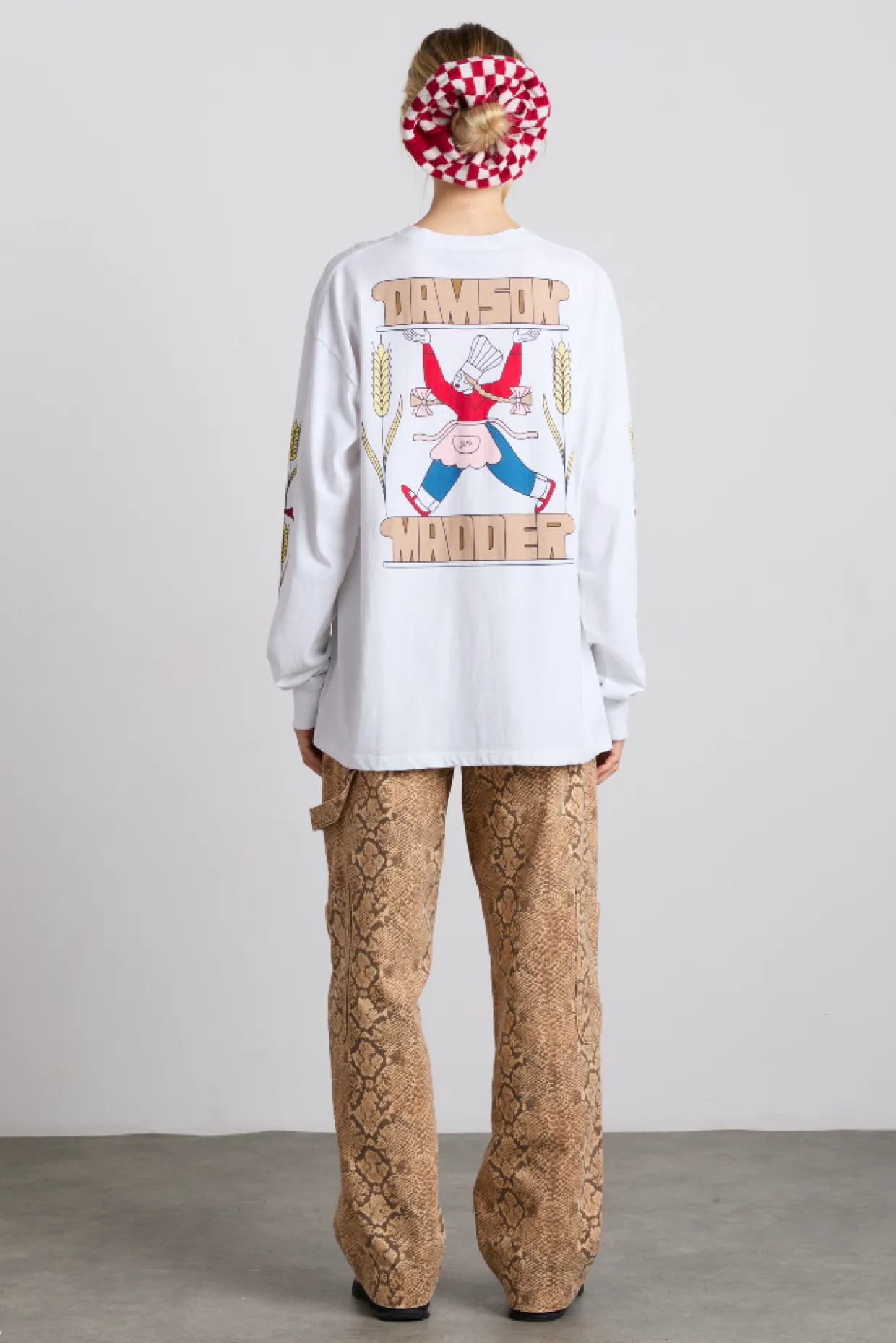 fresh bread long sleeve tee - white