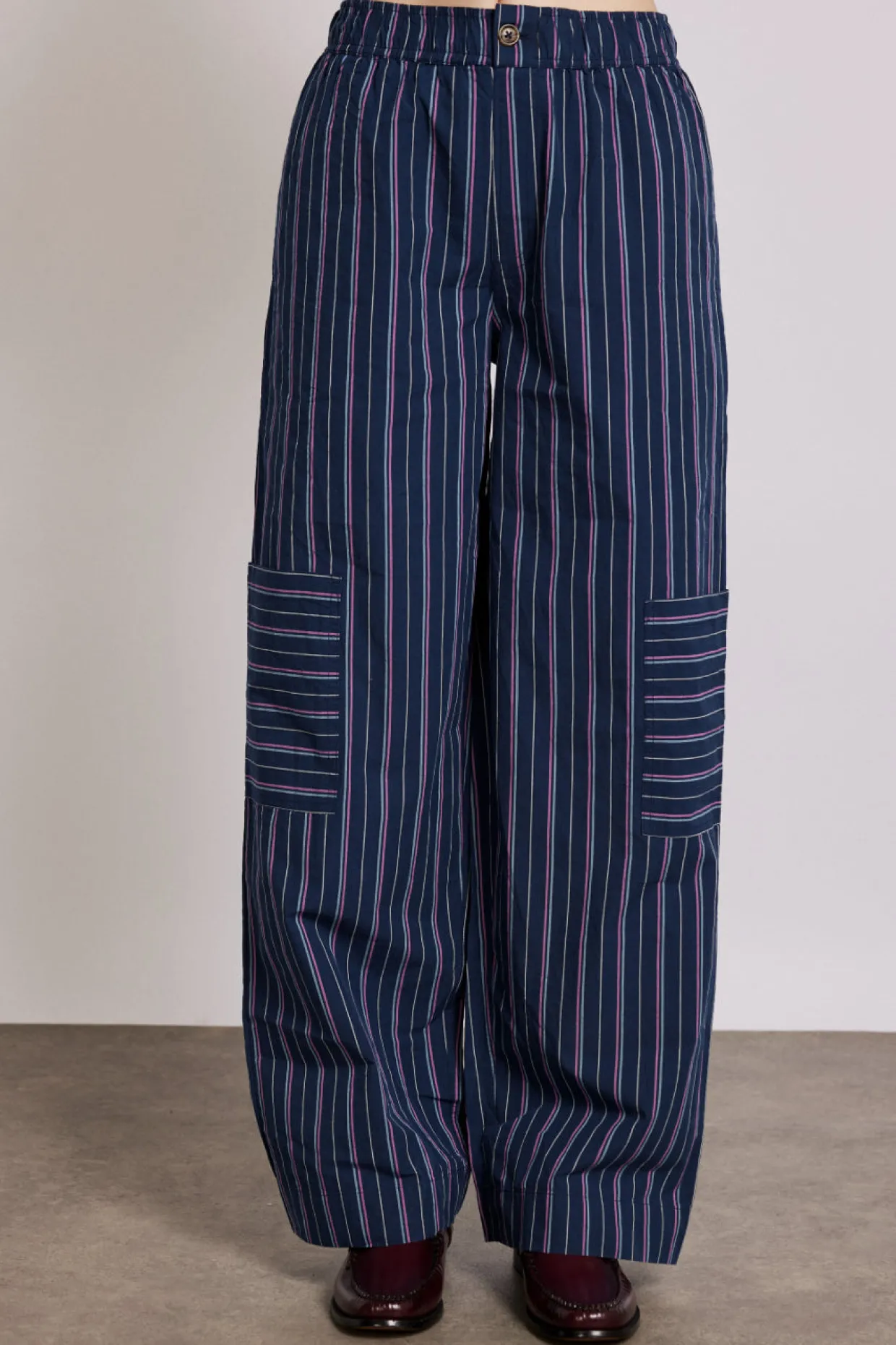 harrison trousers - navy stripe