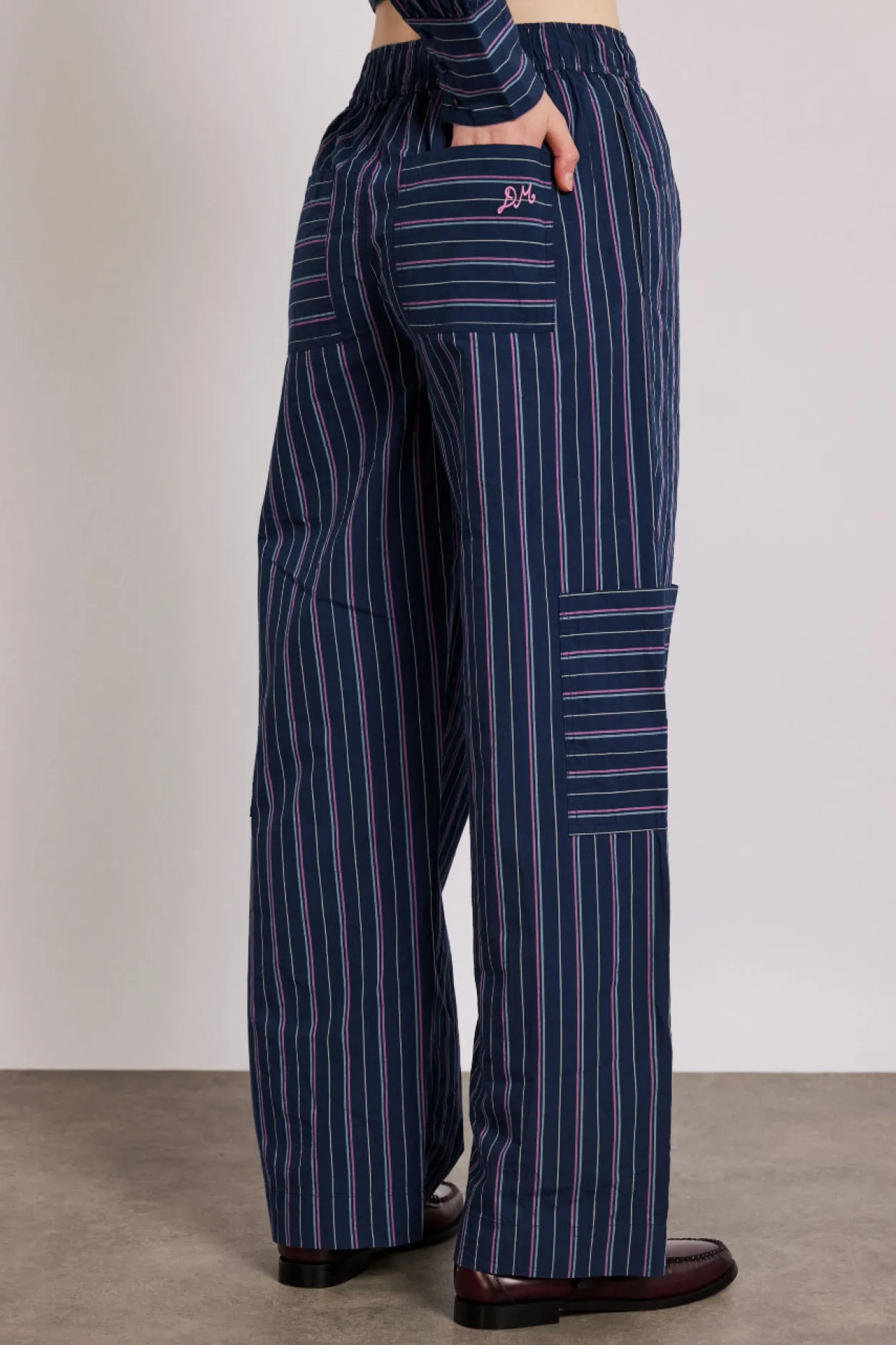 harrison trousers - navy stripe