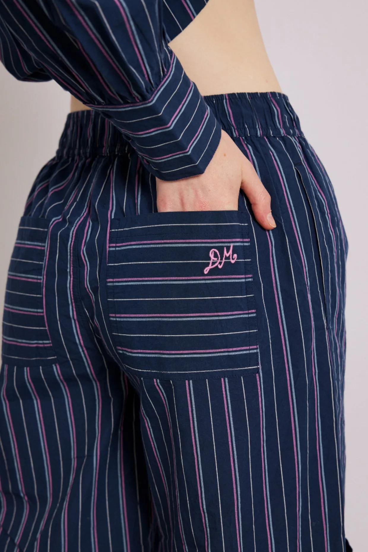 harrison trousers - navy stripe