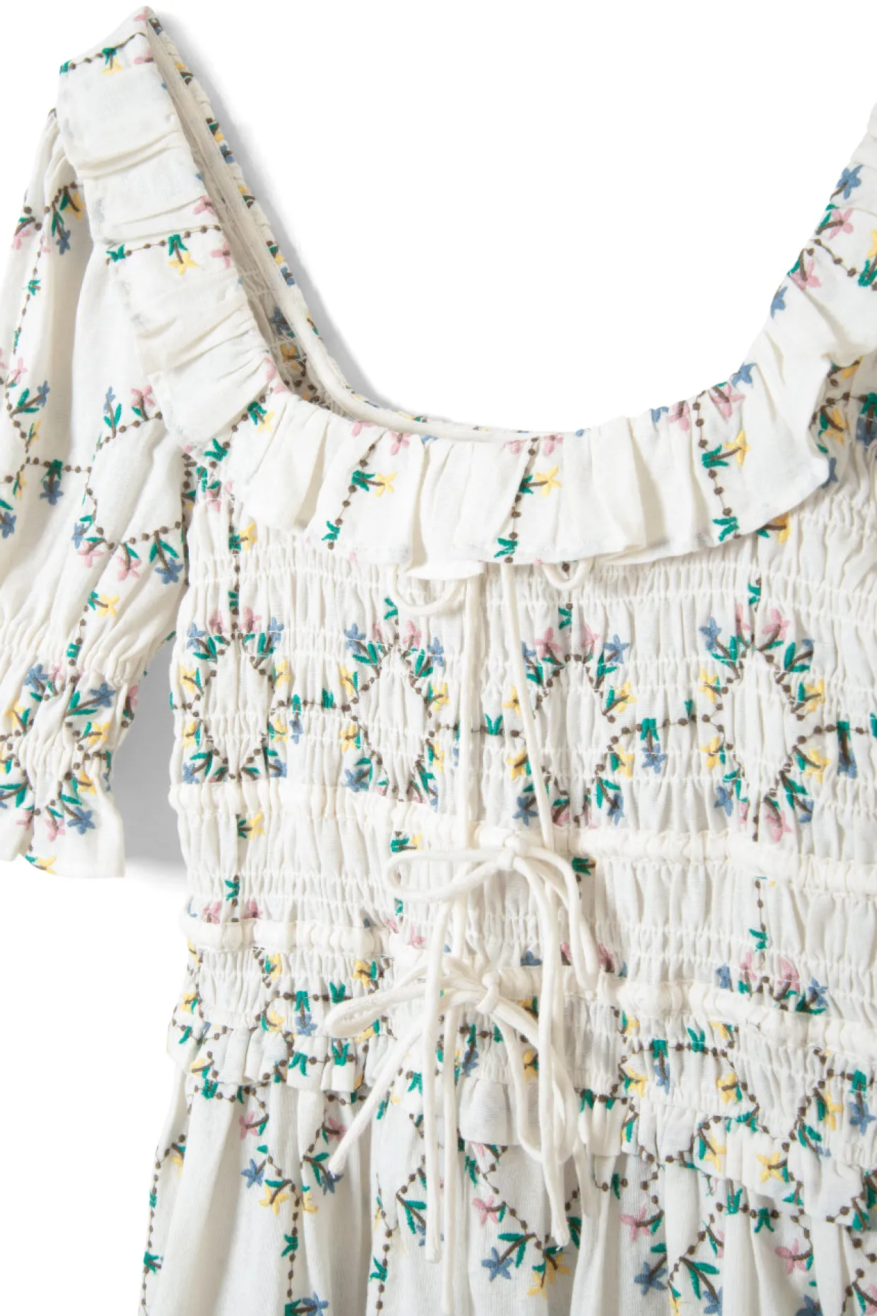 heidi embroidered midi dress