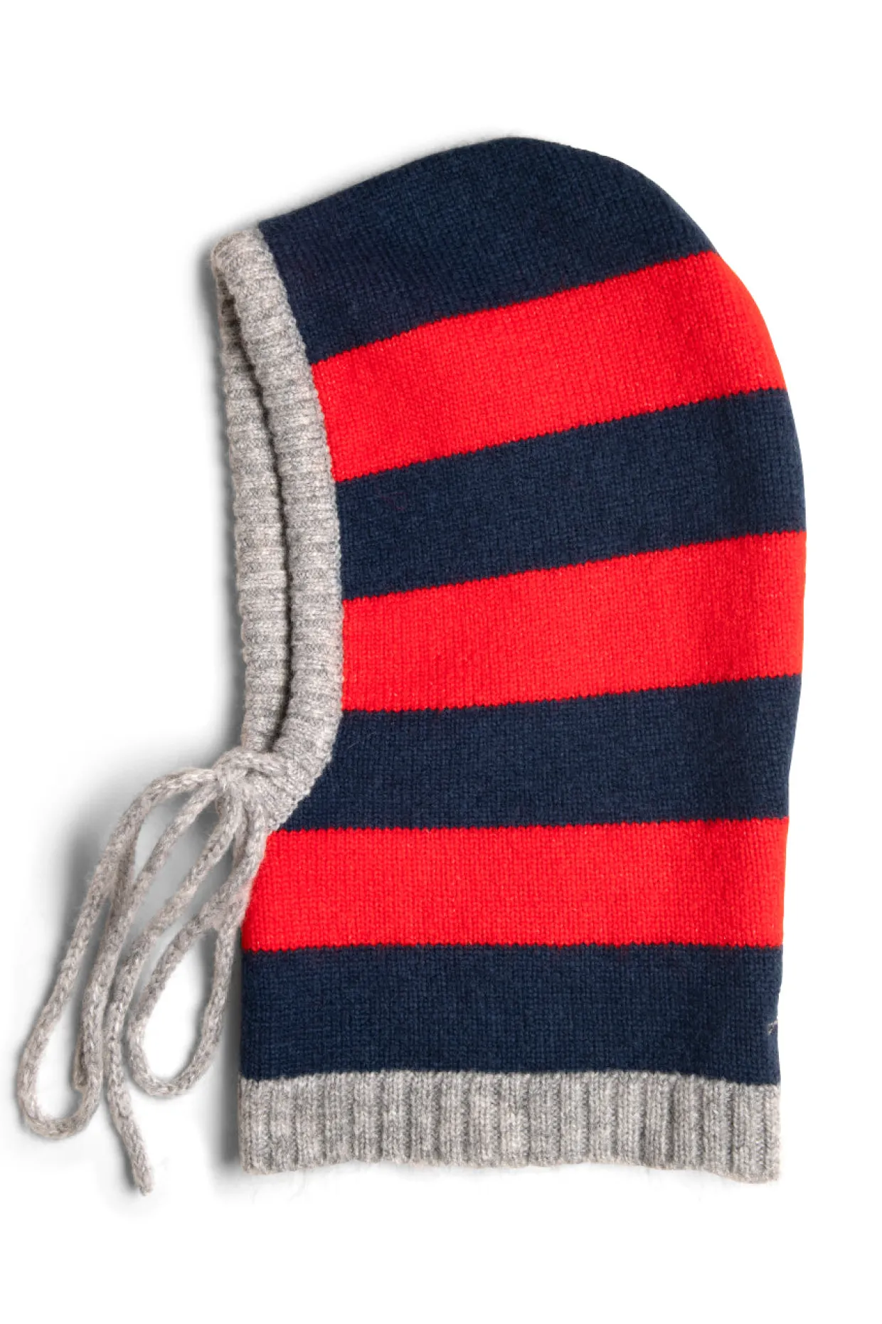 hood in red u0026 navy with grey tie