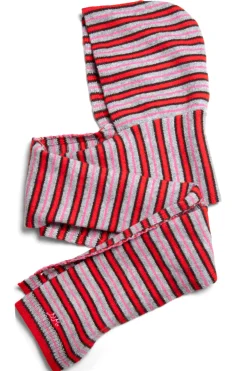 hooded scarf in stripe