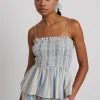 hope shirred cami - multi stripe