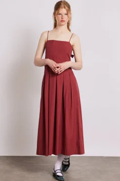 iris bow midi dress