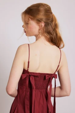 iris bow midi dress