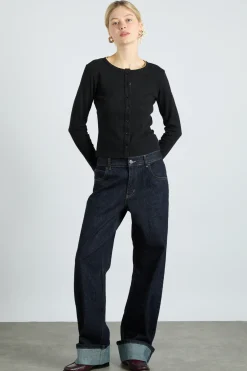 Italian selvedge sylvie jeans with turn up