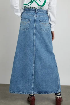 kaia denim maxi skirt