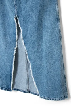 kaia denim maxi skirt