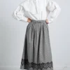 keeley midi skirt - black gingham