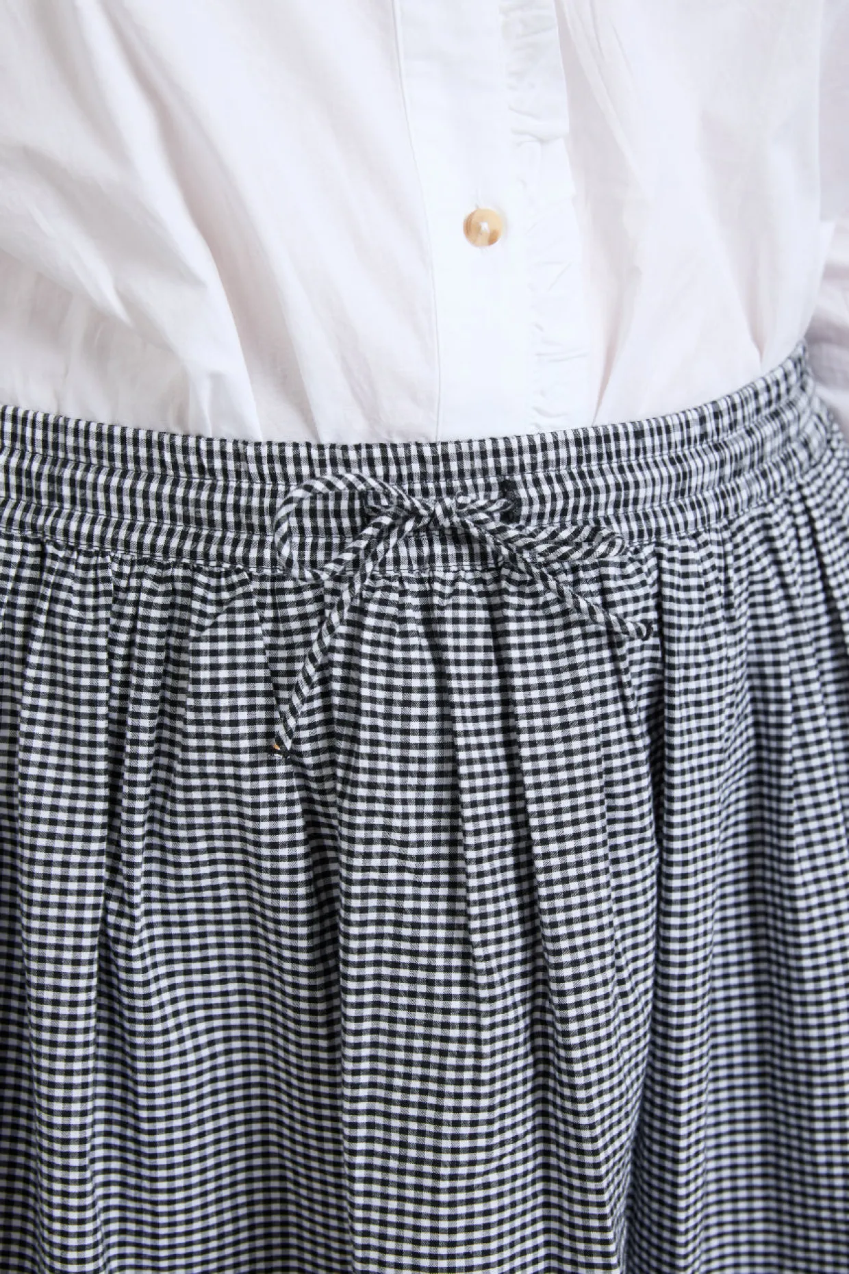 keeley midi skirt - black gingham
