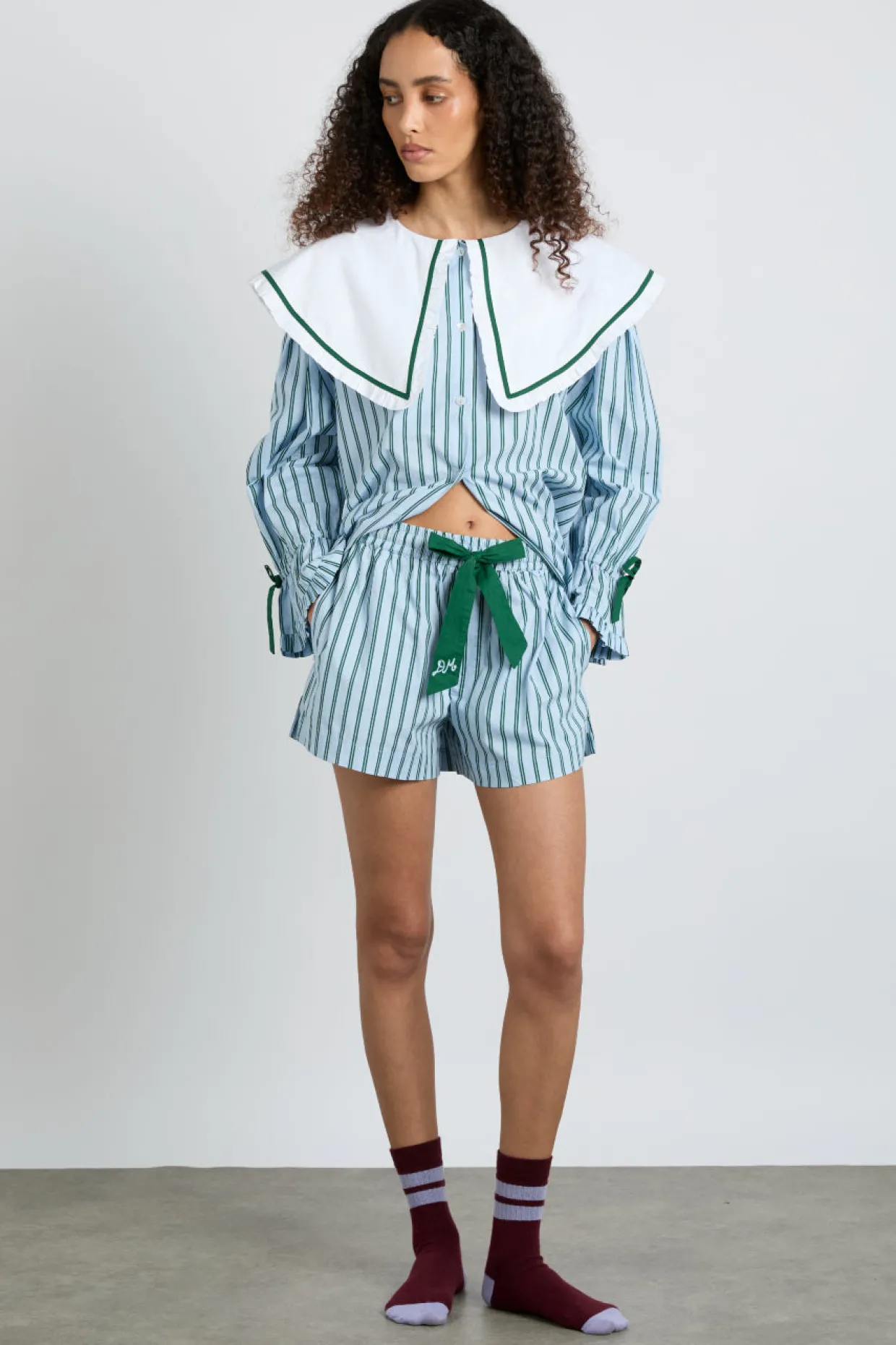 krissy pj boxer - blue stripe