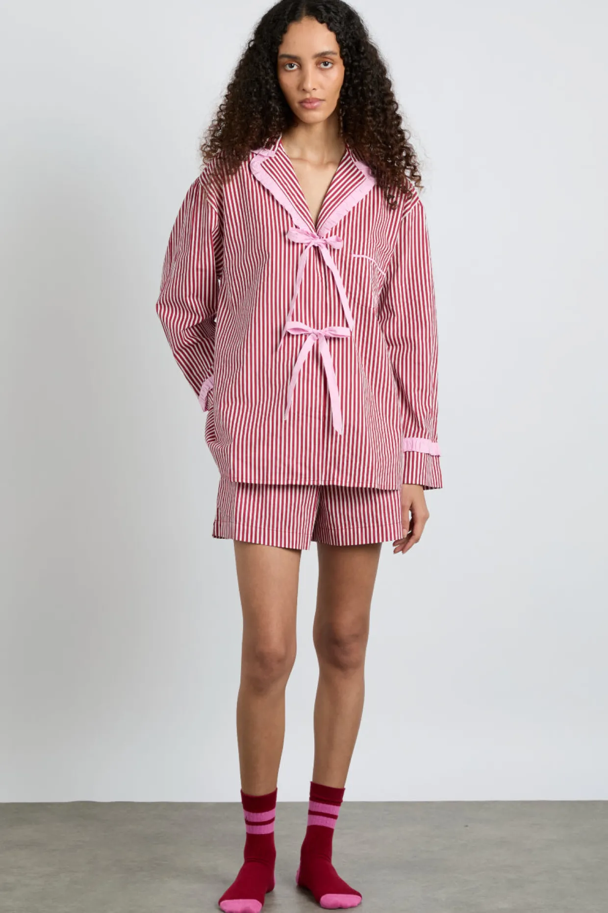 krissy pj boxer - red stripe