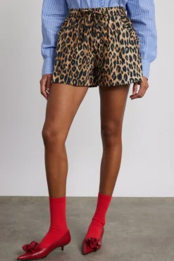 leopard pull on shorts