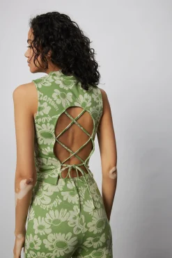 maeve jacquard strappy back tank