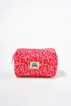 make up bag - bow print