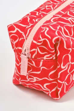 make up bag - bow print