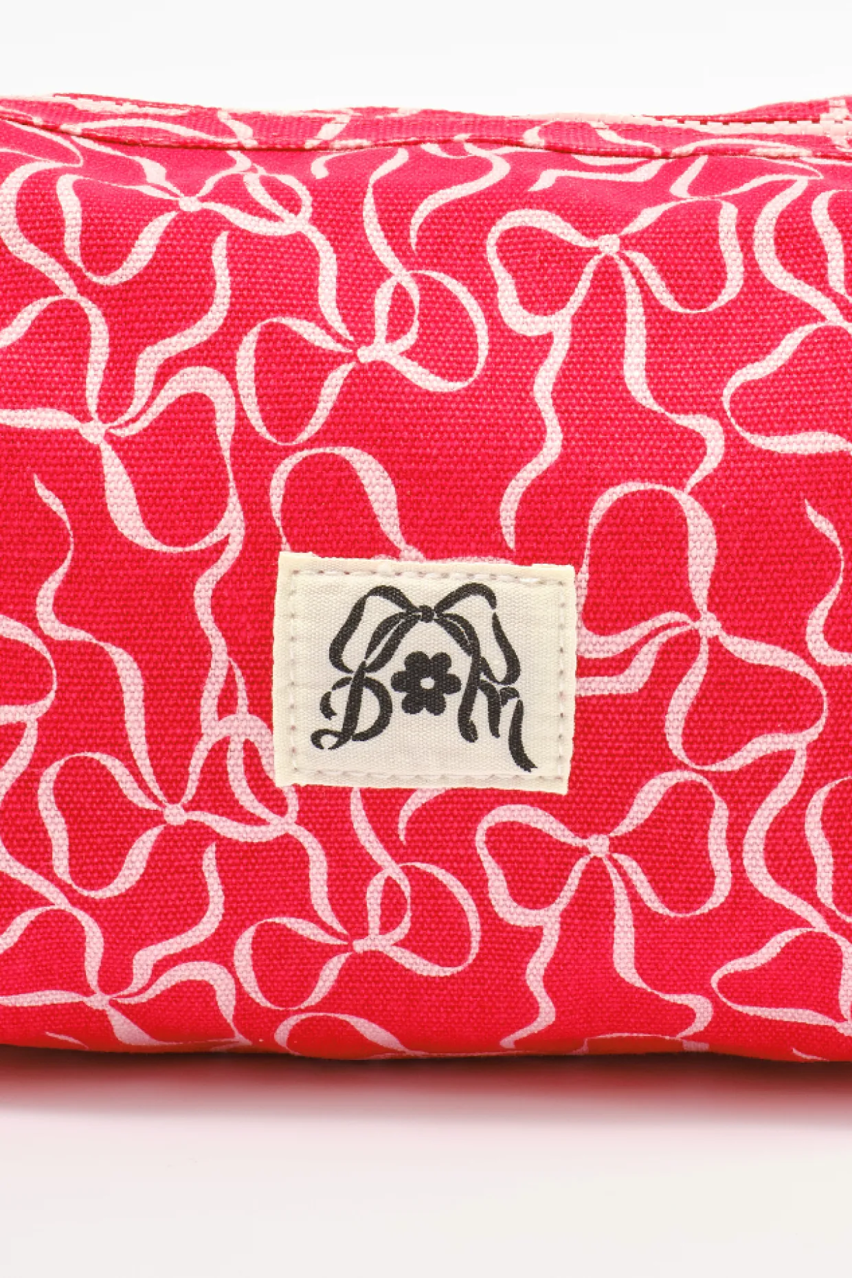 make up bag - bow print
