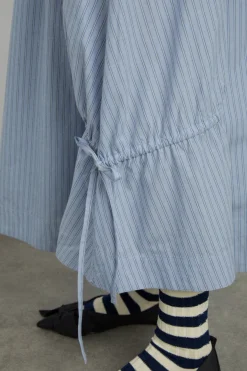 marine channel midi skirt - blue stripe