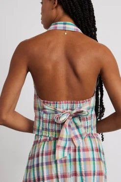 maya waistcoat - picnic check