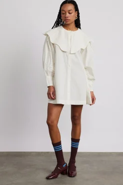 mimi mini dress - off white broderie