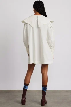 mimi mini dress - off white broderie