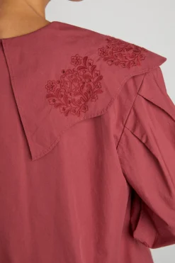 mimi mini dress - plum broderie