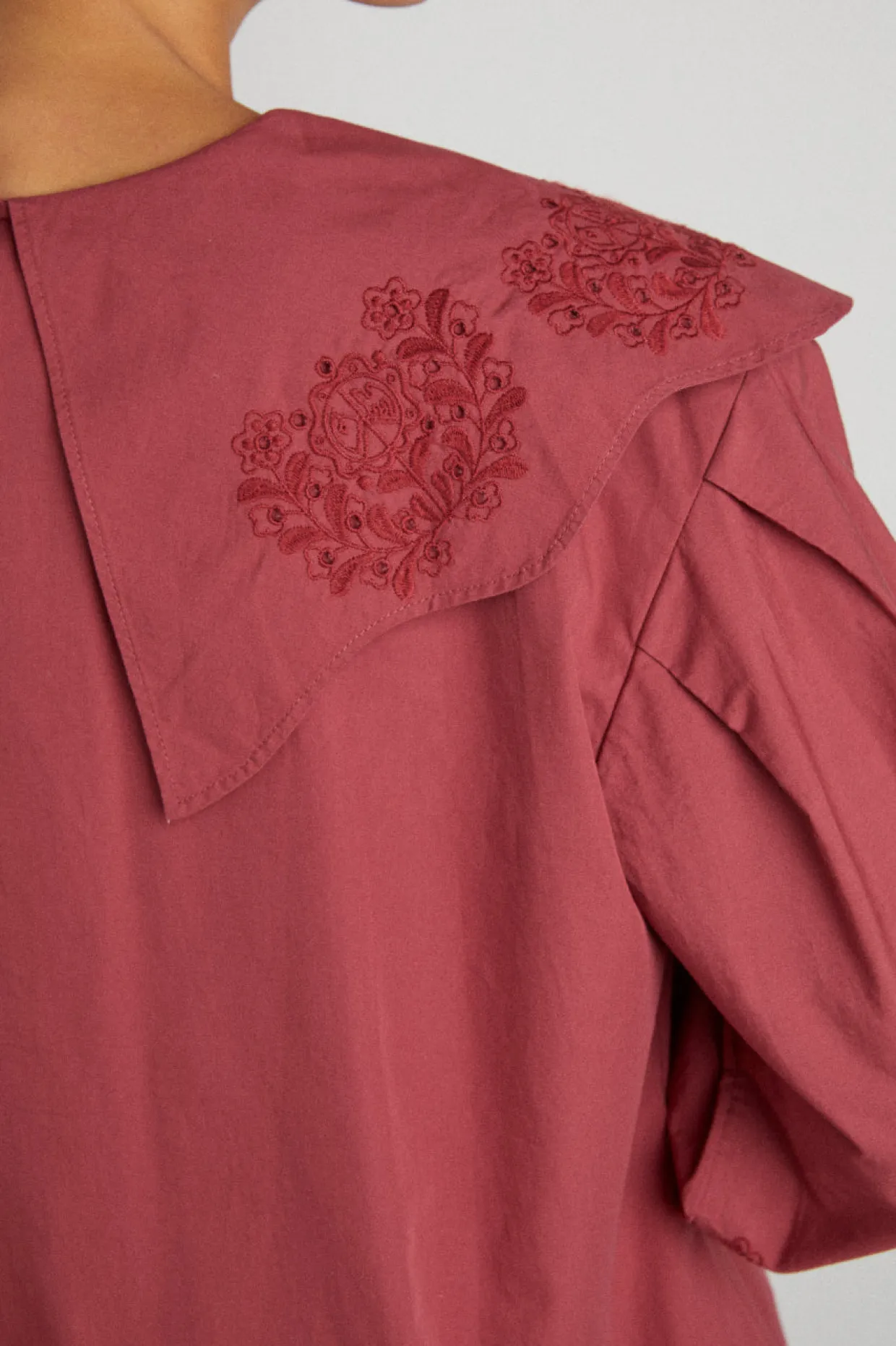 mimi mini dress - plum broderie