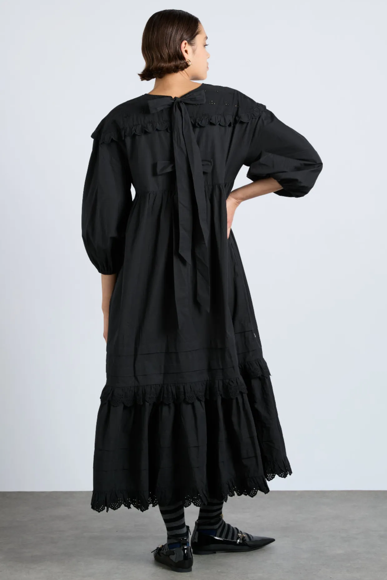 miriam midi dress - black