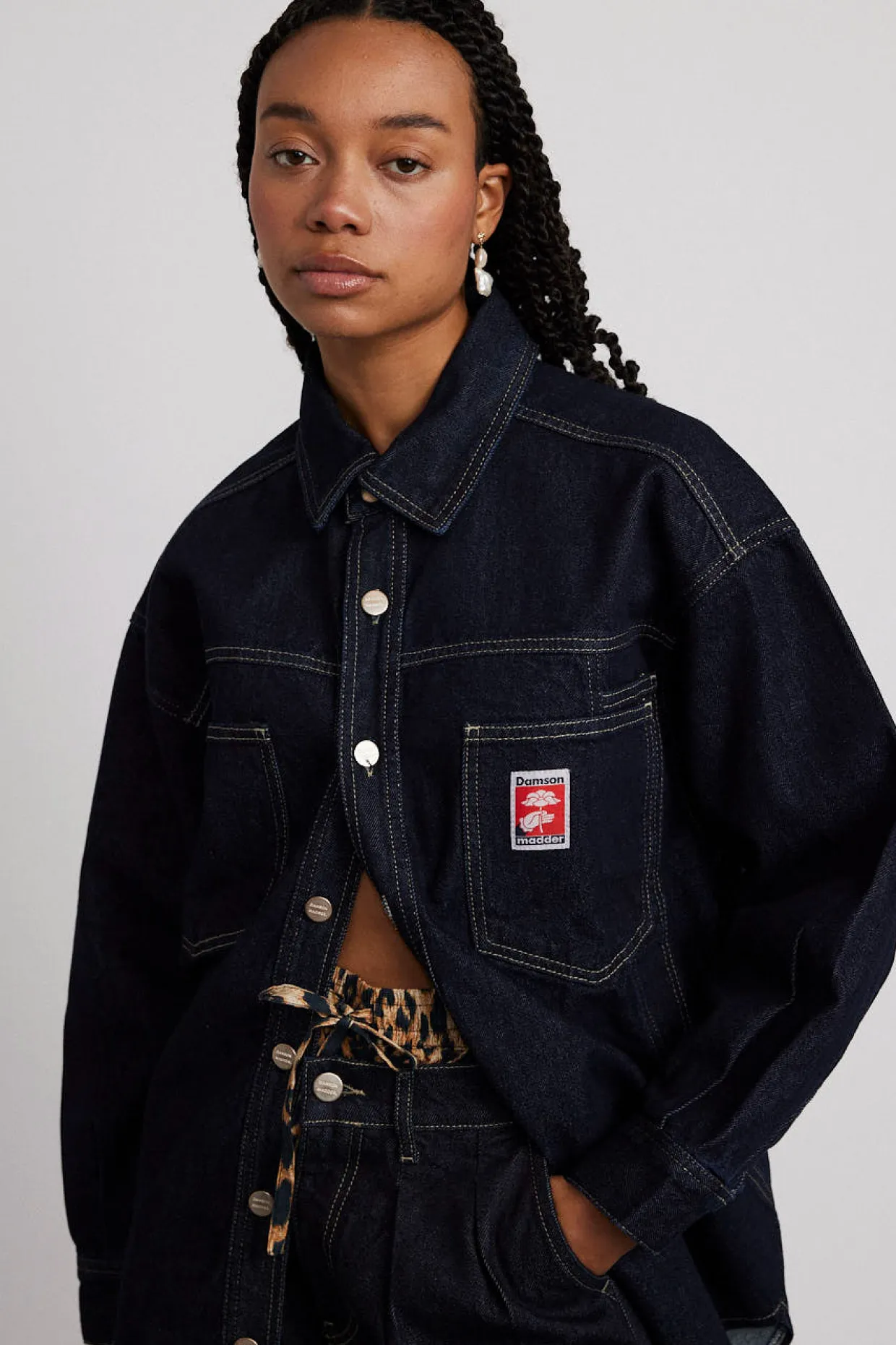 nova oversized shacket - indigo