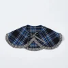 novelty dog collar - blue check