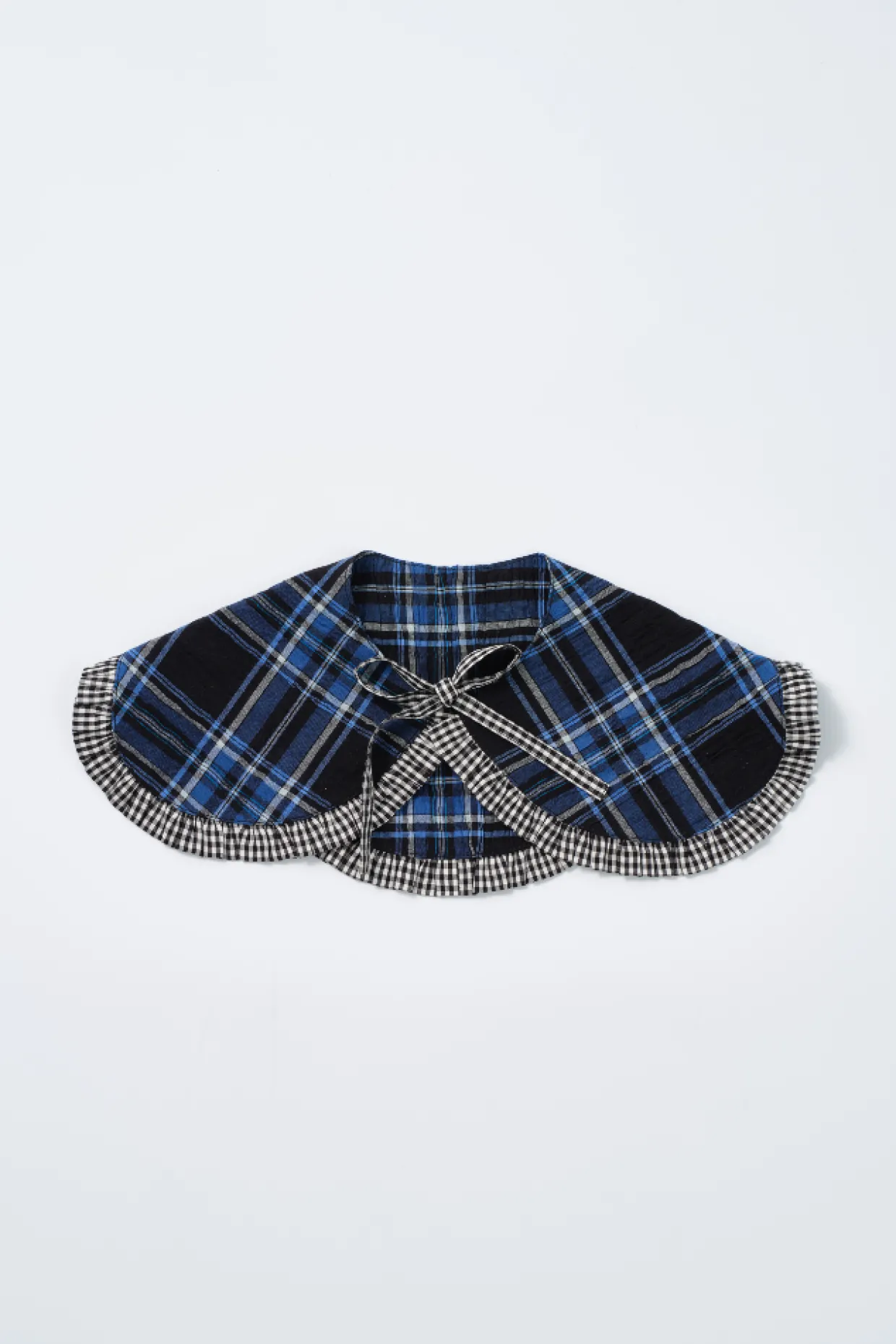 novelty dog collar - blue check