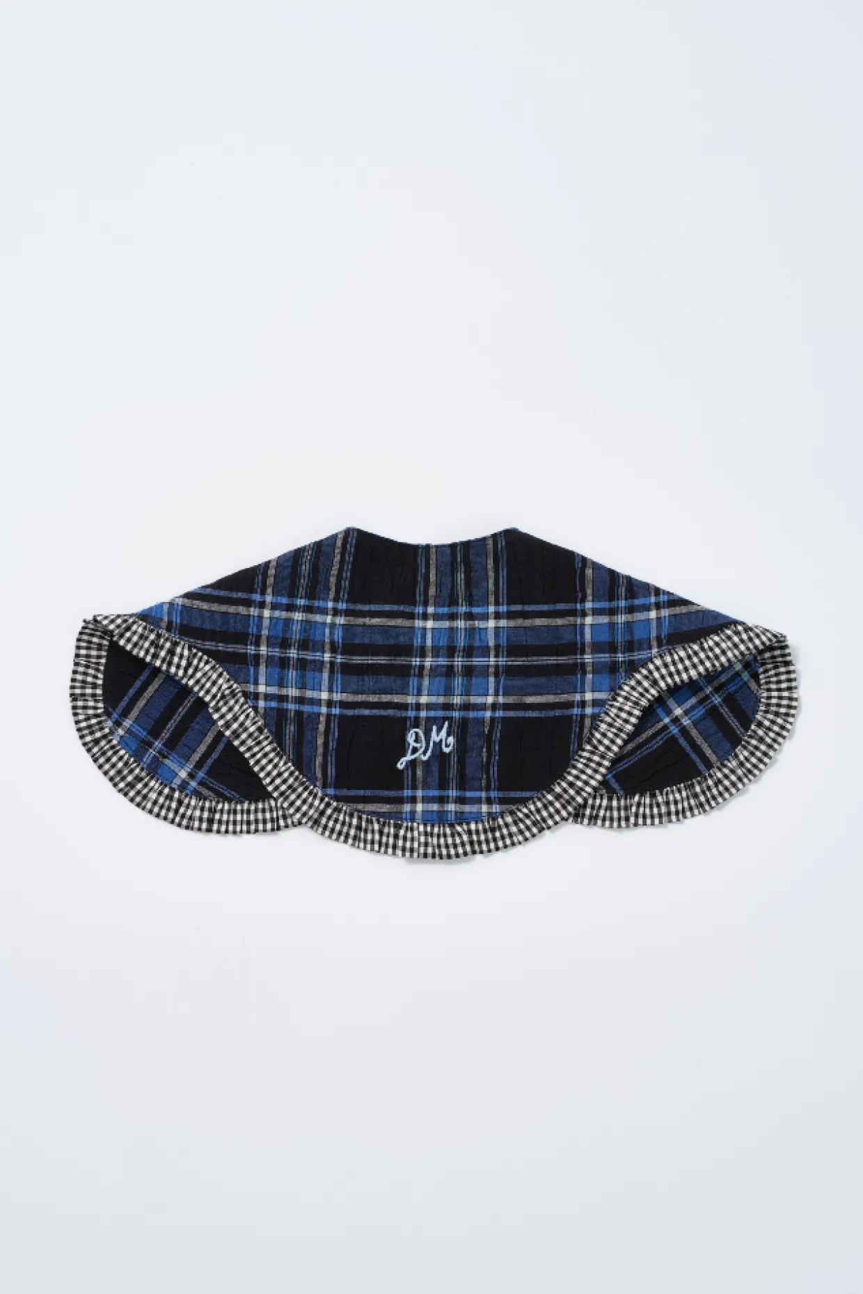 novelty dog collar - blue check