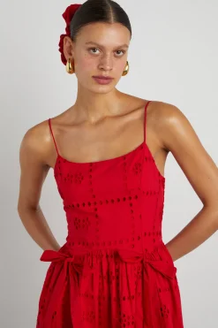 penelope mini - red broderie