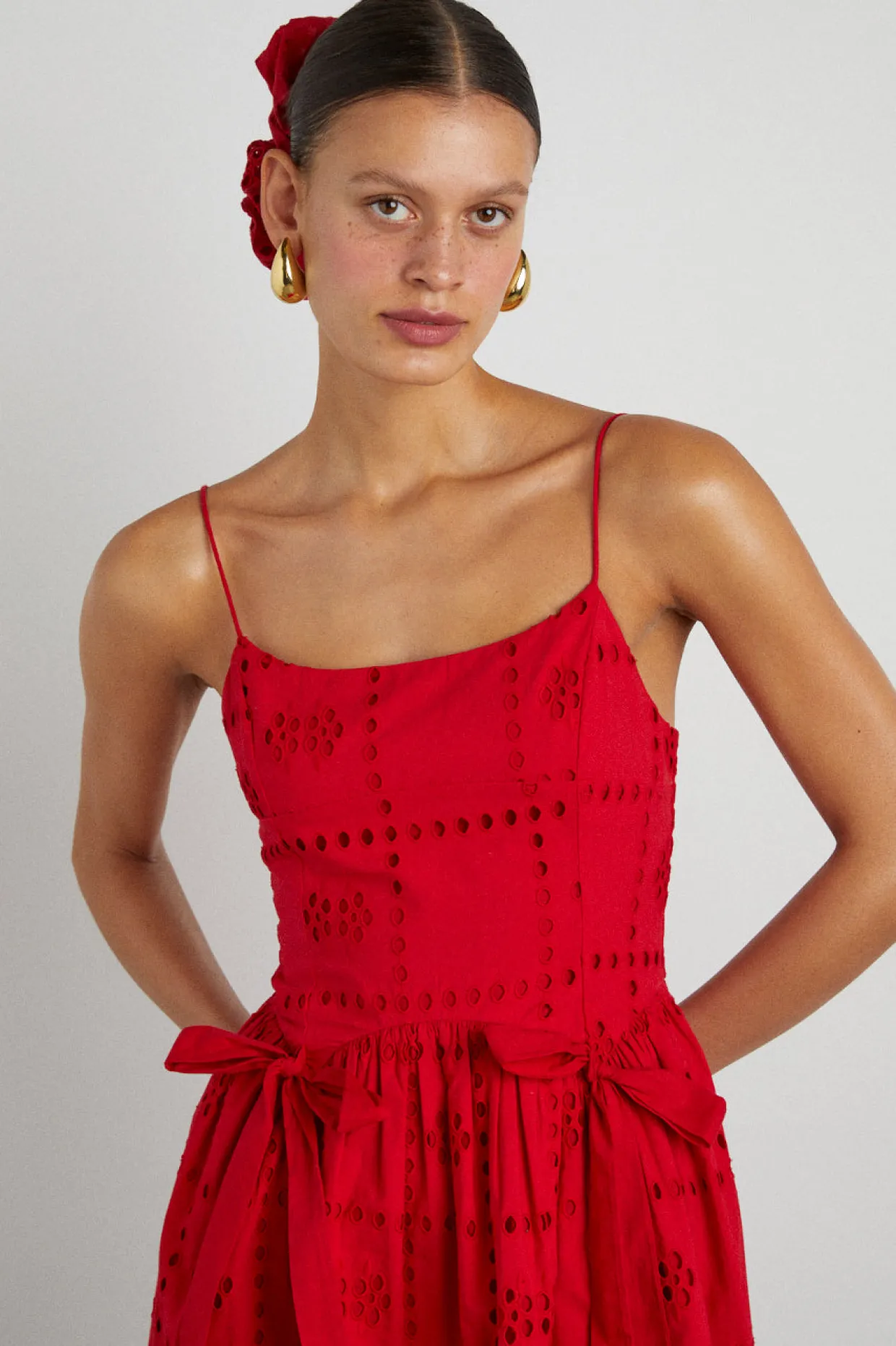 penelope mini - red broderie