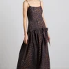 persephone midi dress - dark leopard