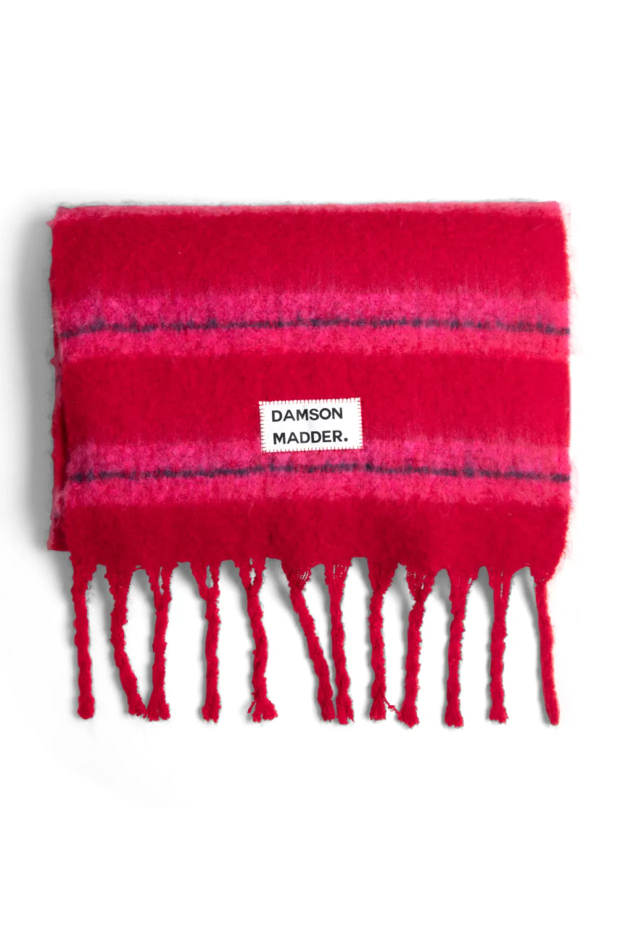 pink u0026 red fluffy stripe scarf