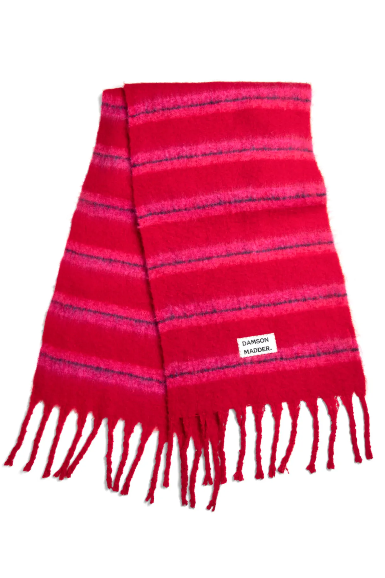 pink u0026 red fluffy stripe scarf